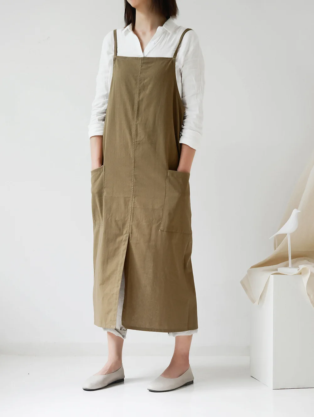 Camping Cooking Apron - Apron Simple Japanese Kitchen Cotton Linen