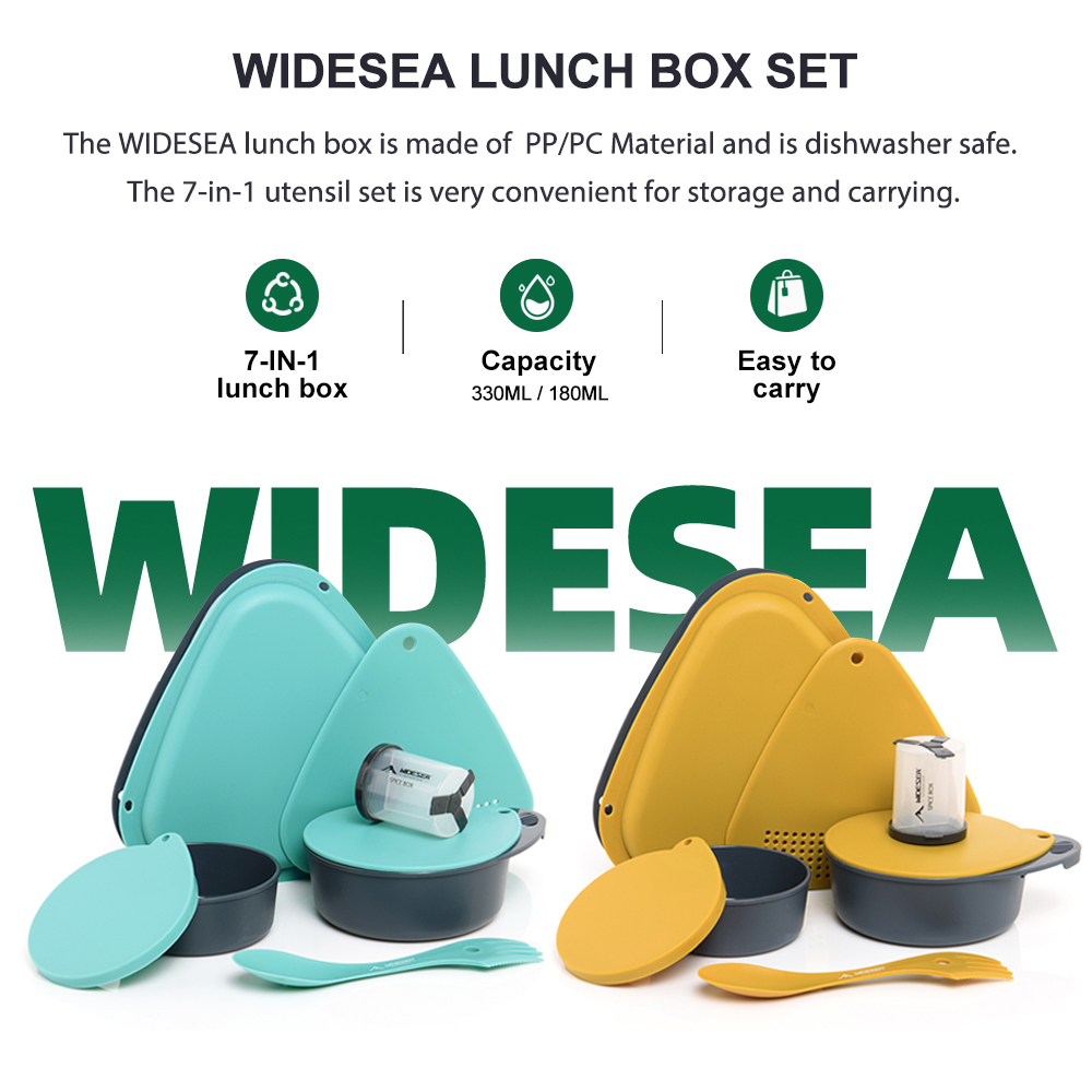 Camp Cutting Board - WIDESEA 7in1 PP Camping Lunch Box