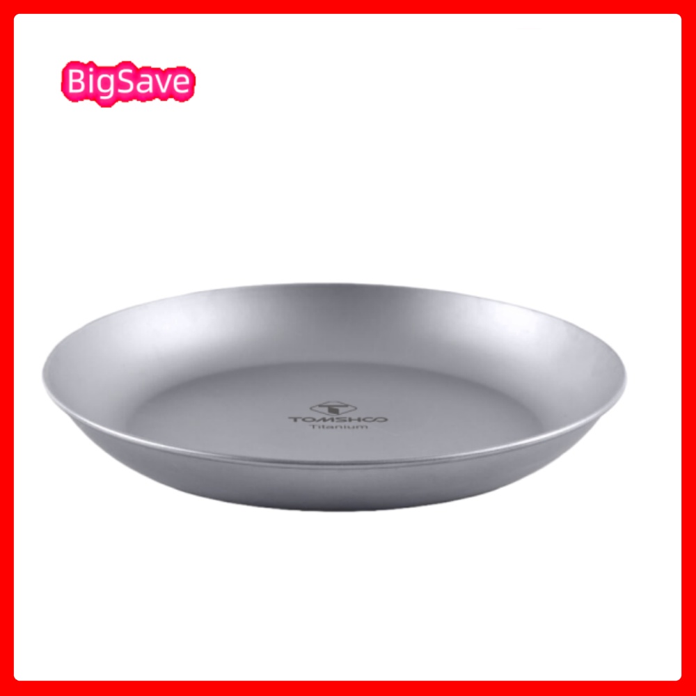 Camping Cooking And Eating - Portable Titanium Round Camping Plate Outdoor