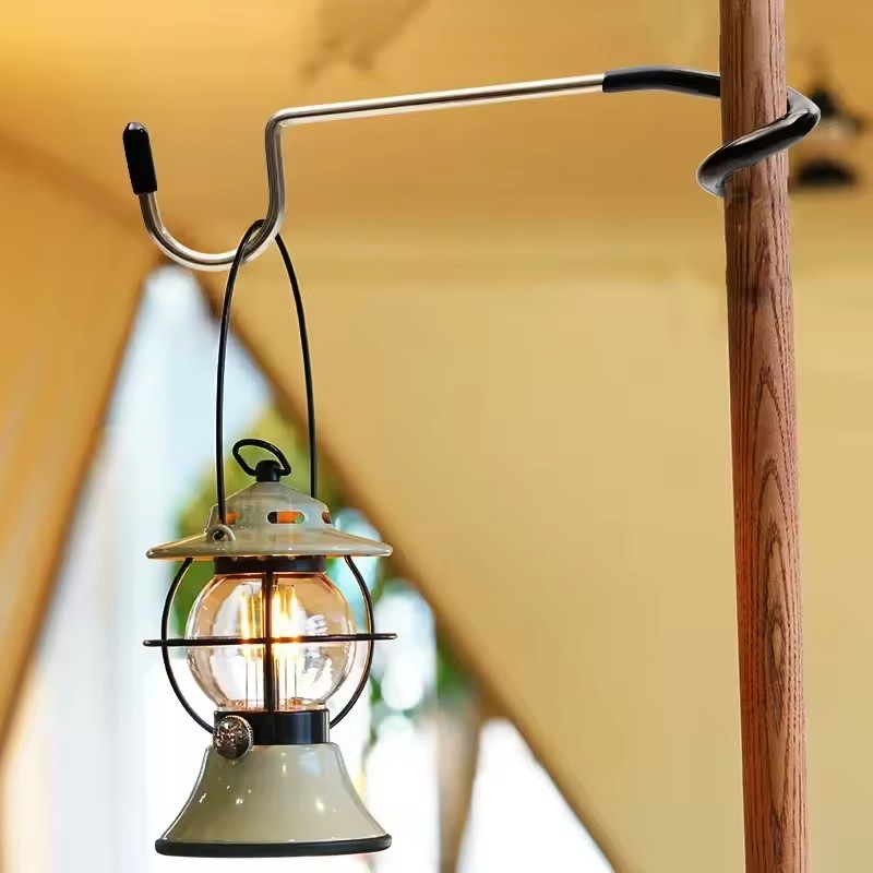 Camping Cooking Hanger - Stainless Steel Light Stand Holder Hooks