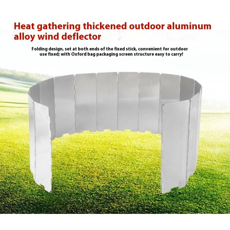 Camping Cooking Burner - Portable Camping Windshield Foldable Aluminum Alloy
