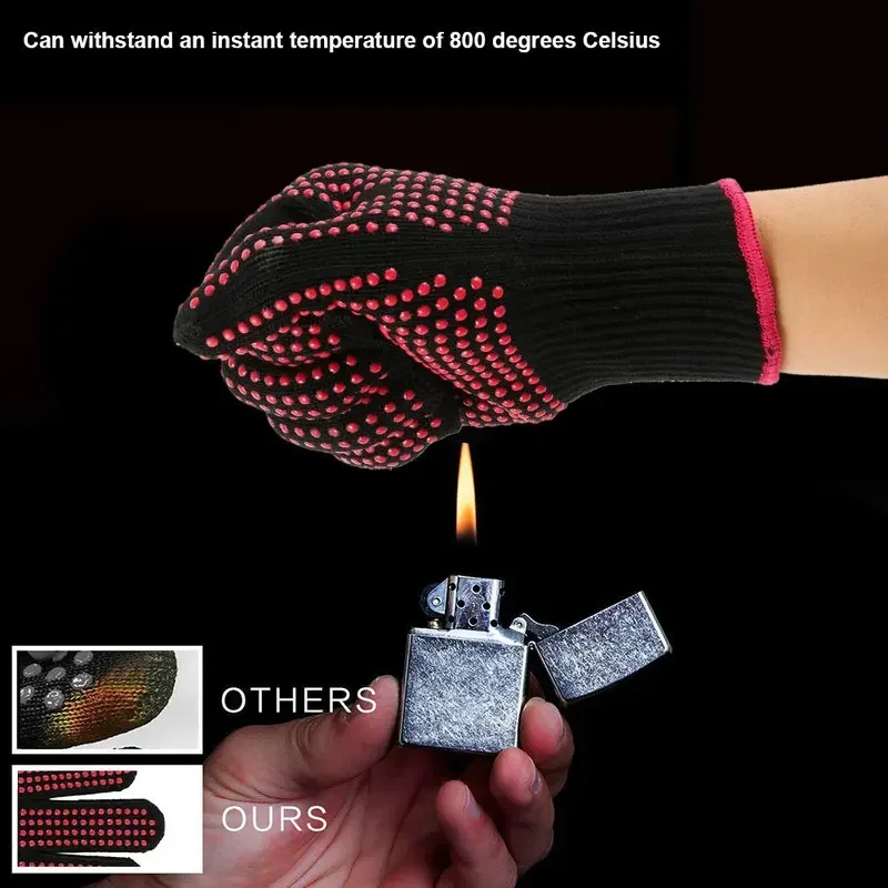 Camping Cooking Heater - 1 Pair Non-Slip Silicone BBQ Gloves