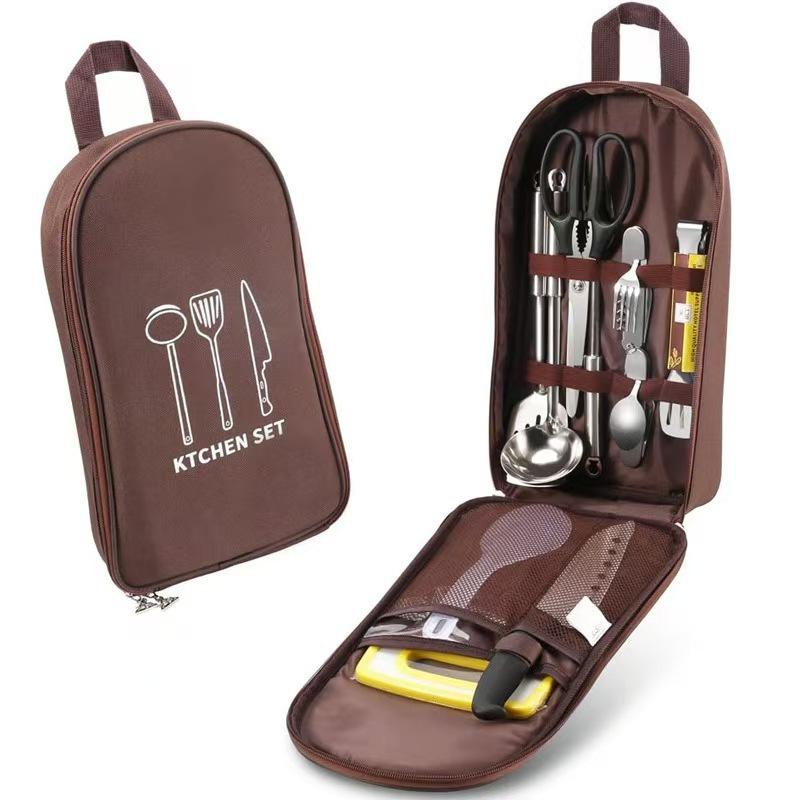 Camping Cooking Utensil Bag - Camping Utensil Organizer Bag Outdoor Cooking