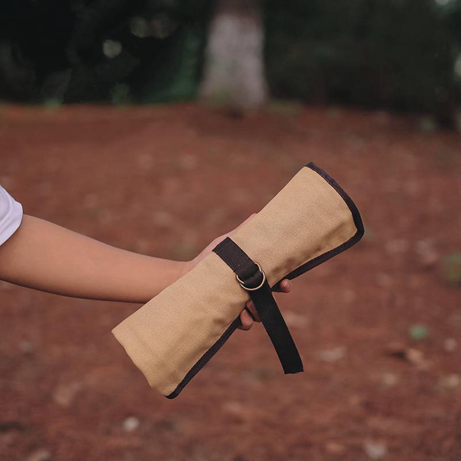 Camping Cooking Utensil Bag - Portable Camping Utensil Roll up Bag