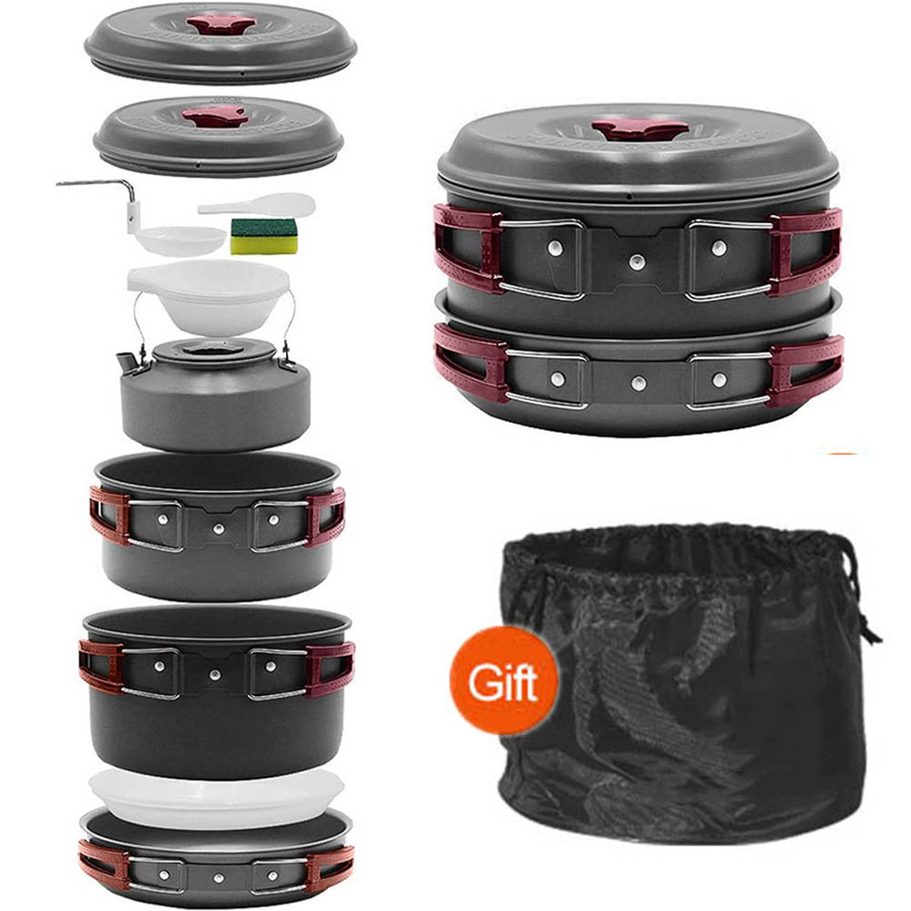 Camping Cooking Set With Bag - Outdoor cooking 3-4 person picnic set