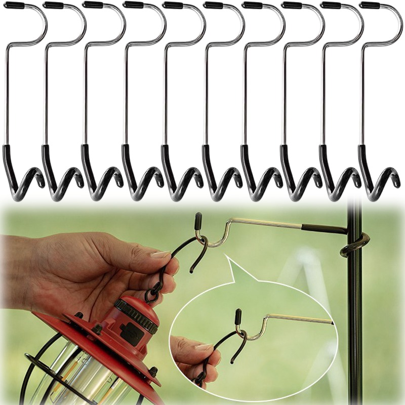 Camping Cooking Hanger - 1-10PCS Camping Tent S Hook Stainless