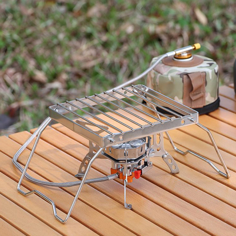 Camping Cooking Grate - Portable Stainless Steel Stove Stand Multisize