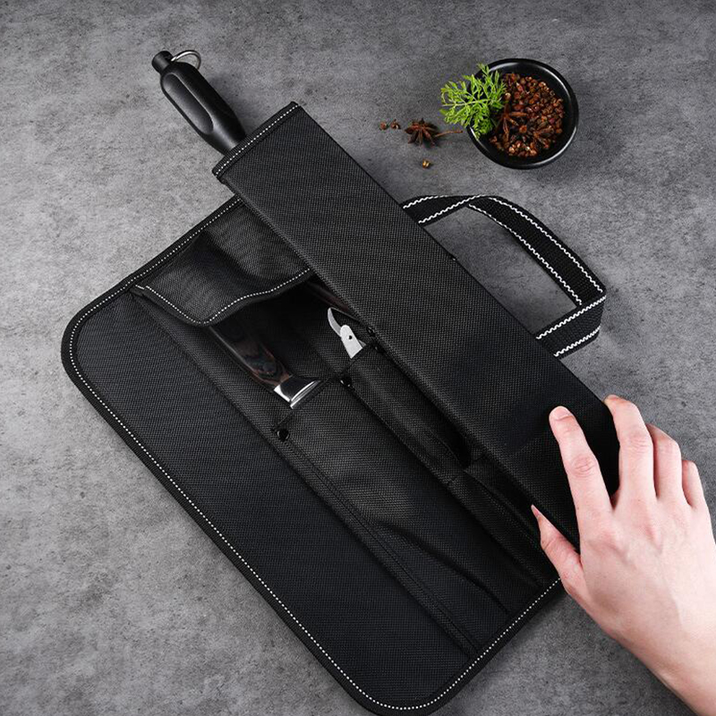Camping Cooking Utensil Bag - Multi Pocket Oxford Fabric Knife Roll