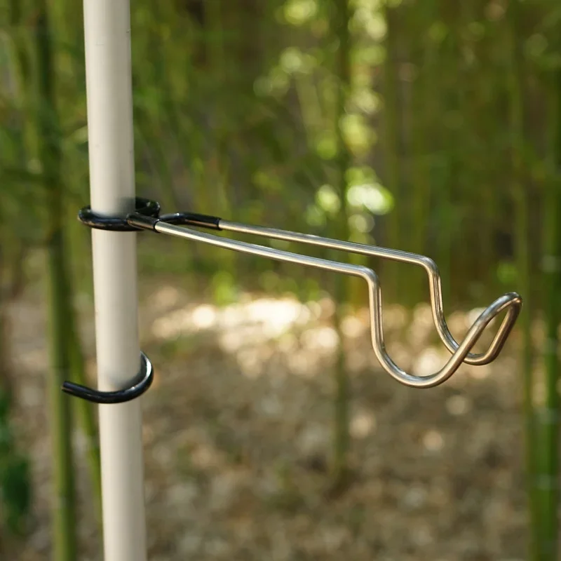 Camping Cooking Hanger - Portable Stainless Steel Light Stand Hook