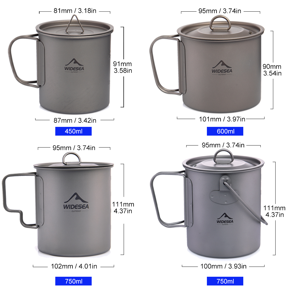 Widesea Camping Mug Titanium C - Camping Cooking And Dining Set 评论和价格