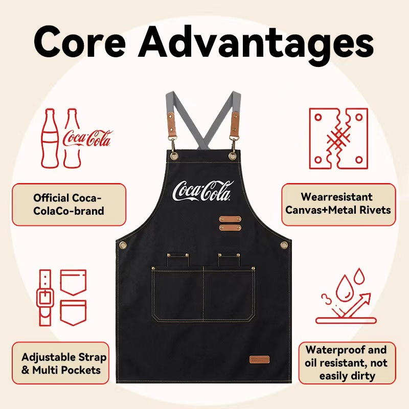 COKE Kitchen Apron for Women M - Camping Cooking Apron 评论和价格