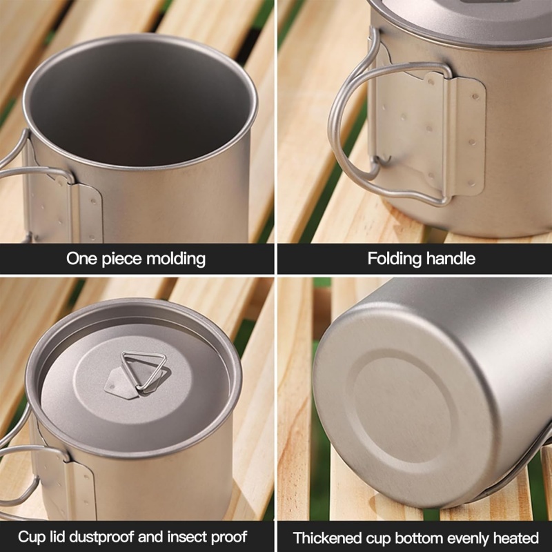 Titanium Camping Mug with Fold - Camping Cooking And Eating 评论和价格