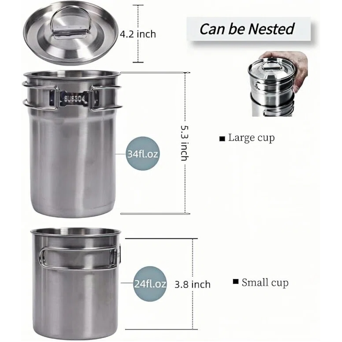 Foldable Camping Cups Mugs Cam - Camping Cooking And Eating 评论和价格