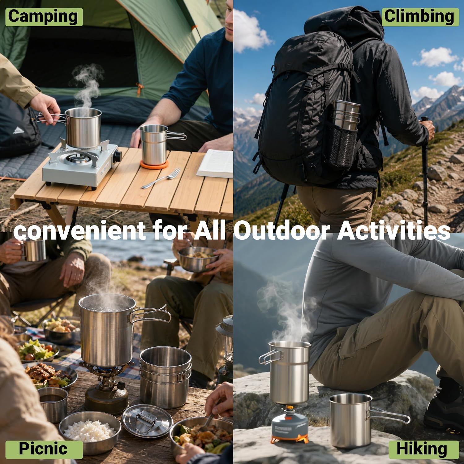 Foldable Camping Cups Mugs Cam - Camping Cooking And Eating 评论和价格
