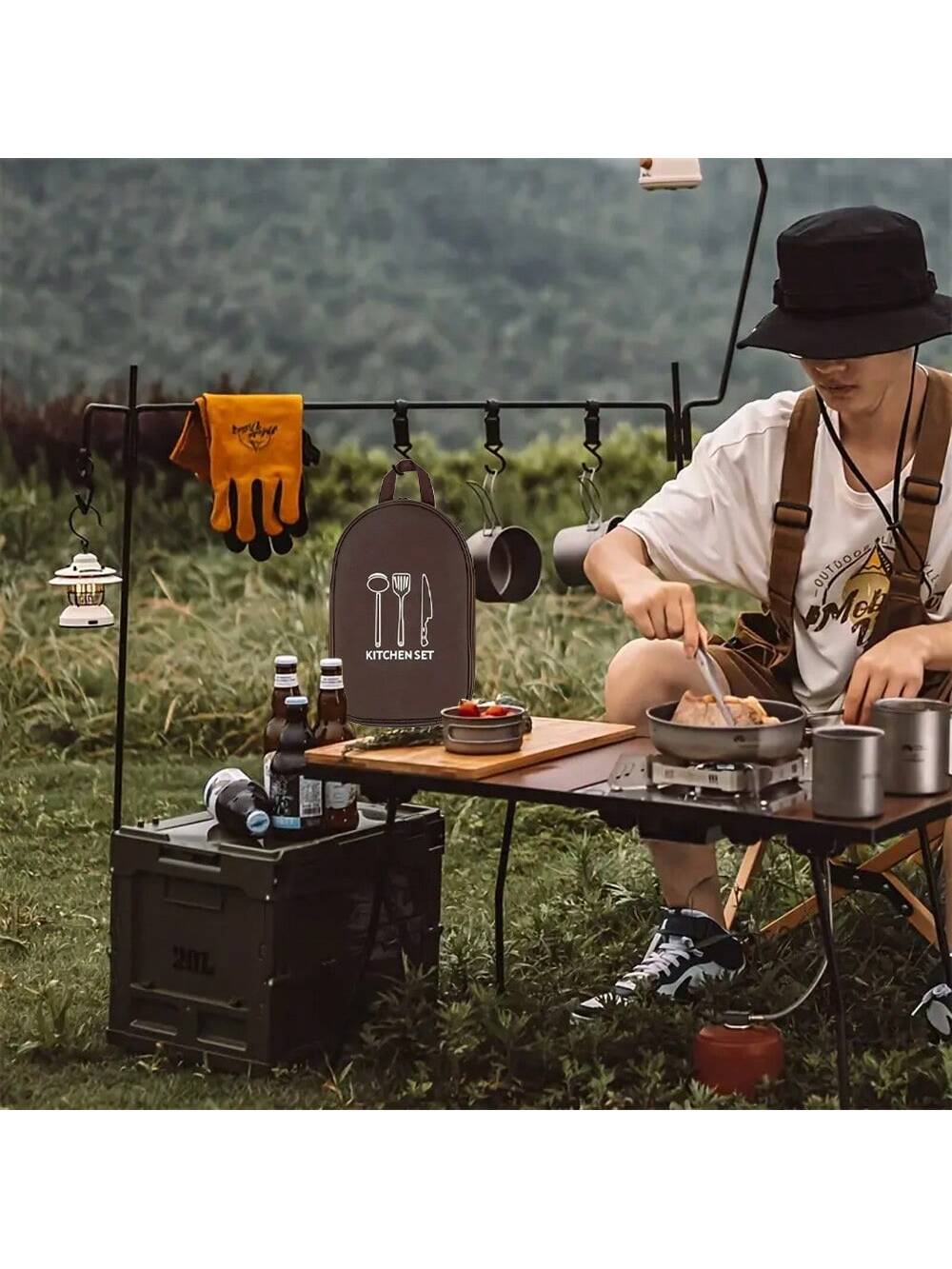 Outdoor Camping Cookware Stora - Camping Cooking Utensil Bag 评论和价格