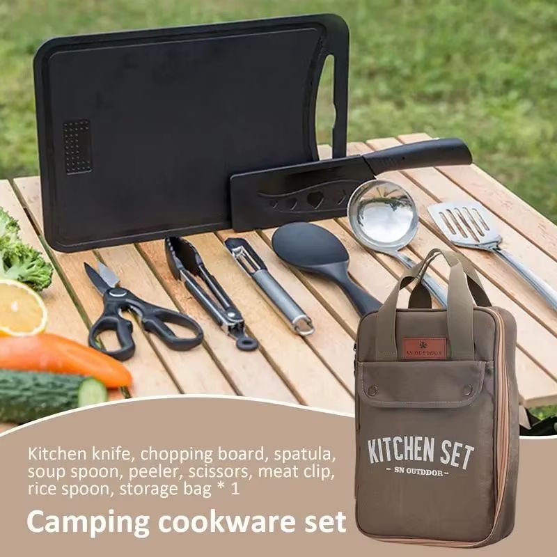 8pcs Camping Kitchen Cookware  - Camping Cooking And Eating 评论和价格