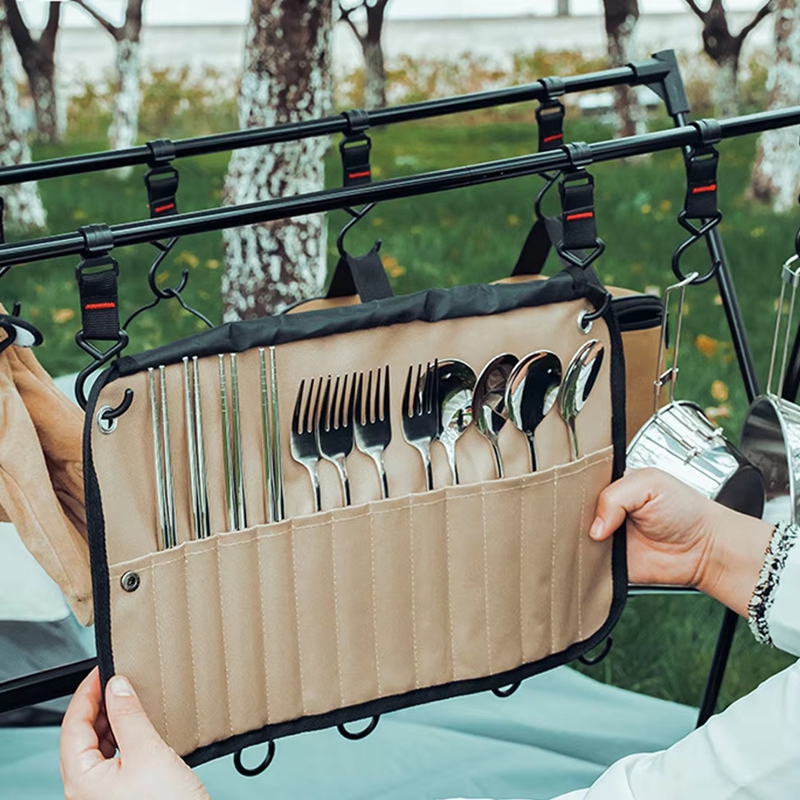 Portable Outdoor Tableware Sto - Camping Cooking Utensil Bag 评论和价格