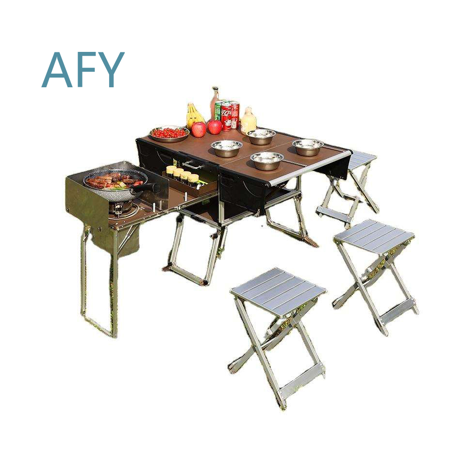 Portable Folding Food Trailer  - Camping Cooking And Dining Set 评论和价格