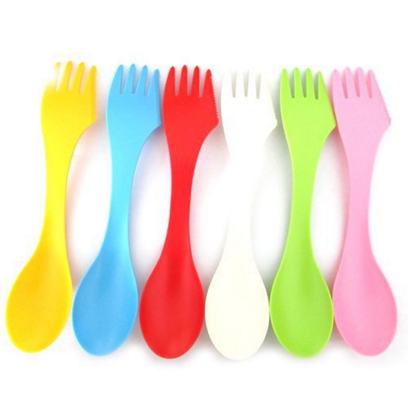 6PCS 3-in-1 Camp Utensils Set  - Camping Cooking And Eating 评论和价格