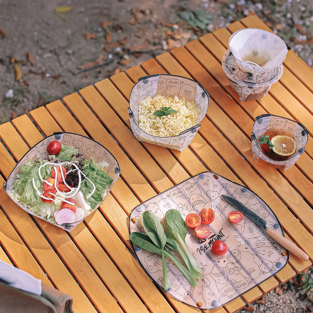 PP Foldable Dinnerware Portabl - Camping Cooking And Eating 评论和价格