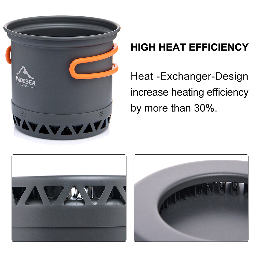 Widesea Camping Pot 1.3L 2.3L  - Camping Cooking And Dining Set 评论和价格