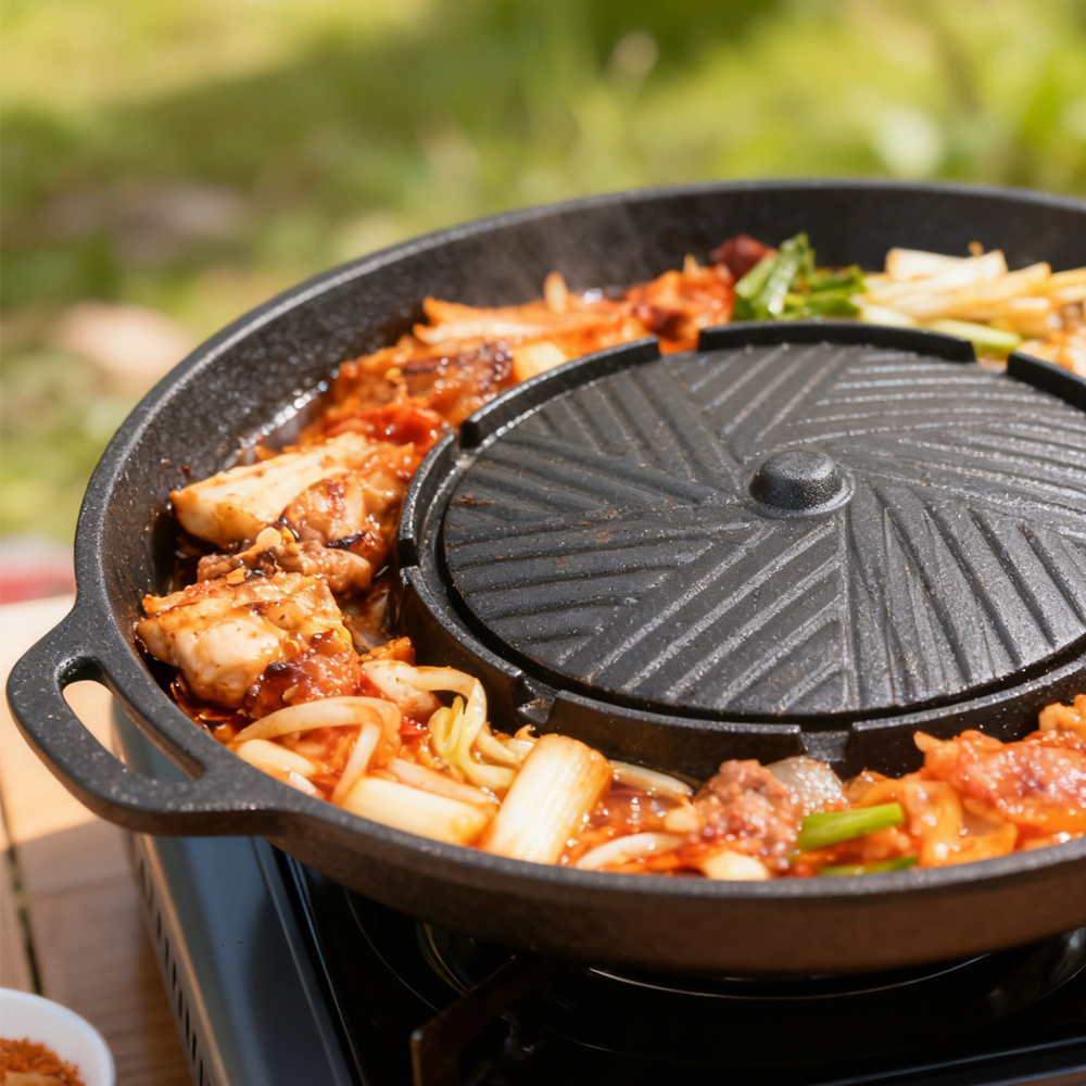 KOSUN Korean BBQ Grill Pan 2 i - Camping Cooking And Eating 评论和价格