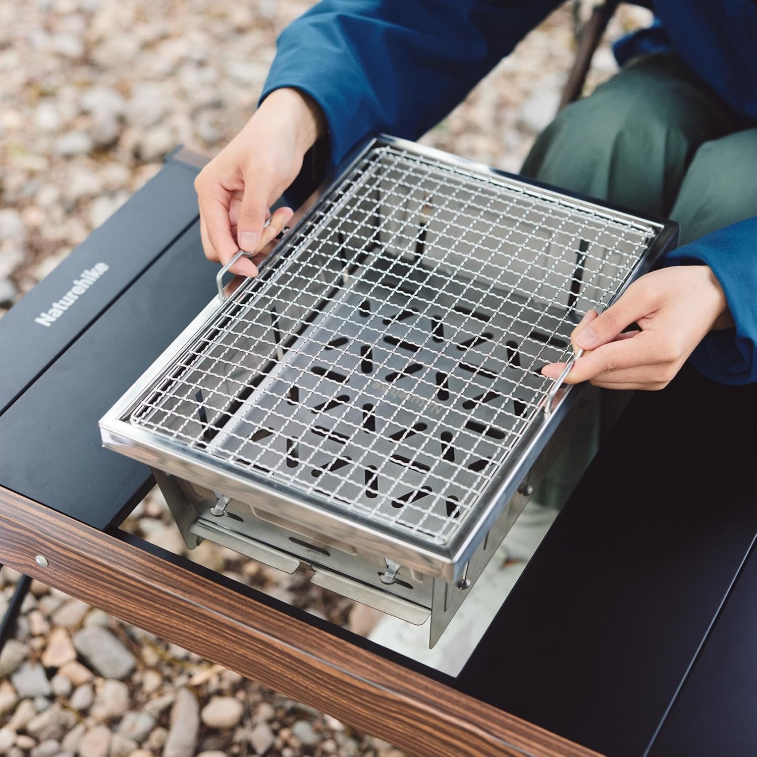Naturehike Camping Charcoal Gr - Camping Cooking Table With Windshield 评论和价格