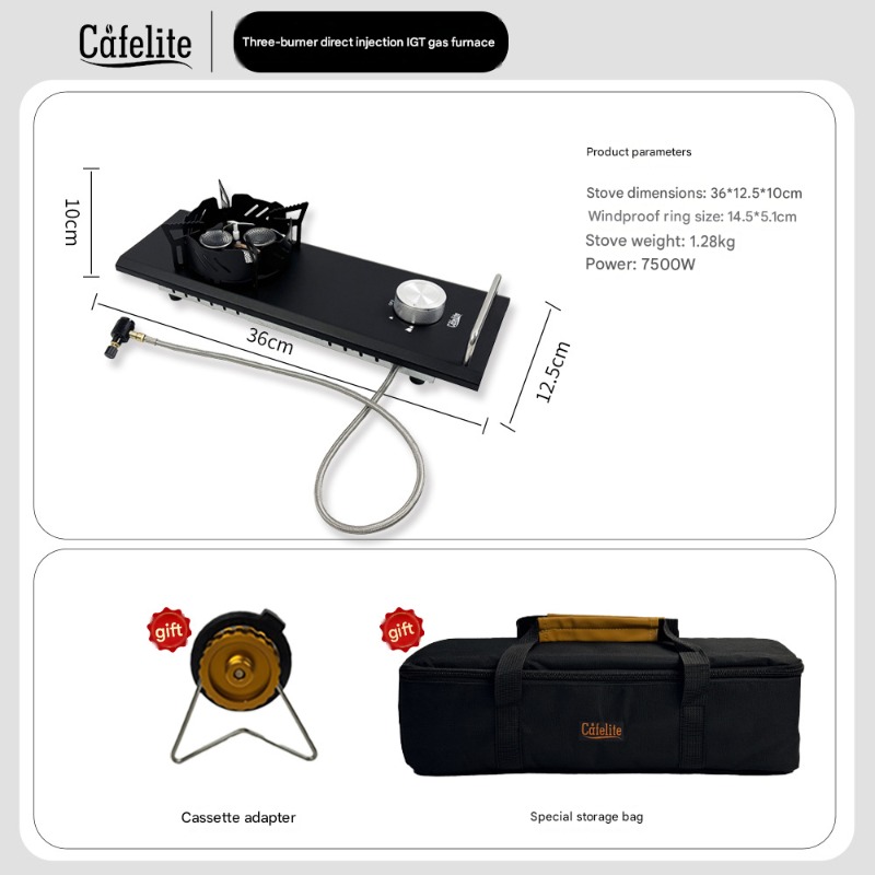 Mini Split Gas Stove Half Unit - Camping Cooking Table With Windshield 评论和价格