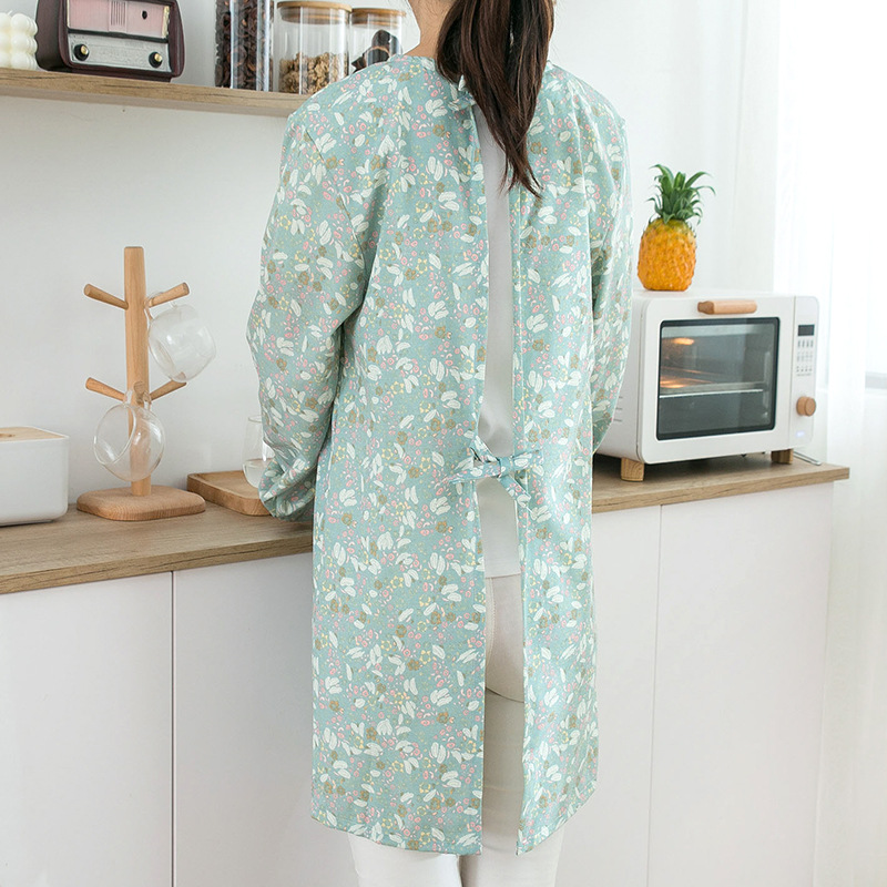 Women's Cotton Long Sleeved Ap - Camping Cooking Apron 评论和价格