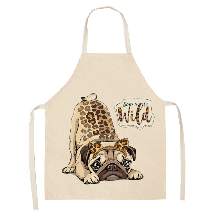 Cute Pug Dog Print Kitchen Apr - Camping Cooking Apron 评论和价格