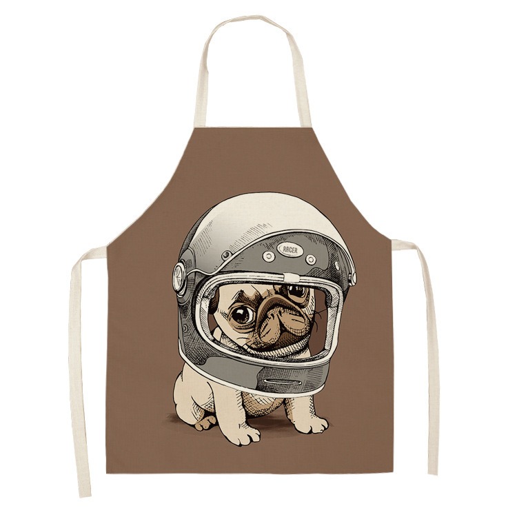 Cute Pug Dog Print Kitchen Apr - Camping Cooking Apron 评论和价格