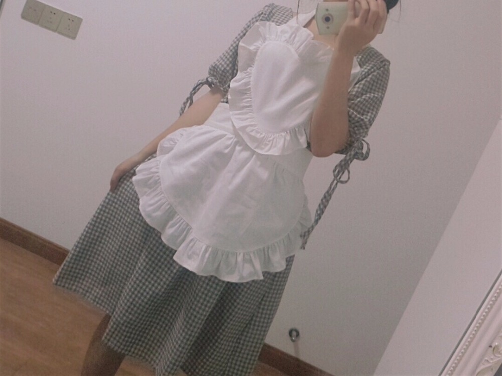 Cotton Twill Heart Ruffled Mai - Camping Cooking Apron 评论和价格