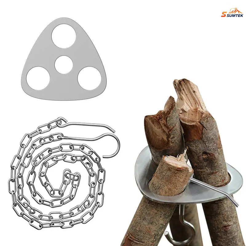 Stainless Steel Portable Campi - Camping Cooking Hanger 评论和价格