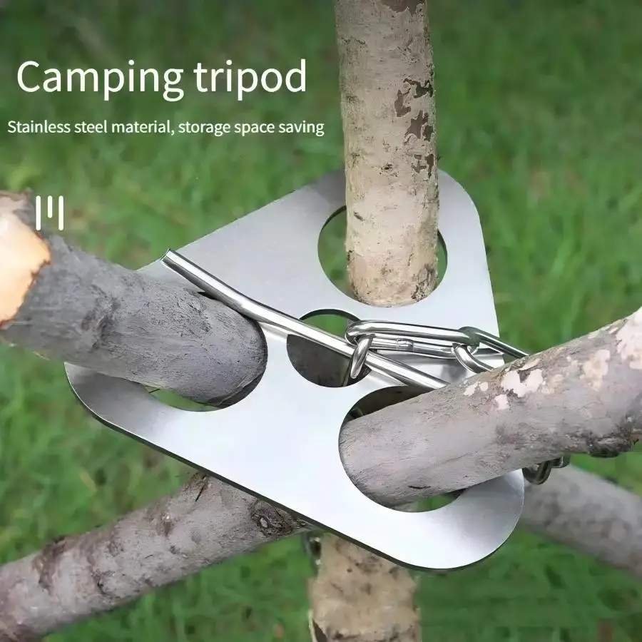 Stainless Steel Portable Campi - Camping Cooking Hanger 评论和价格