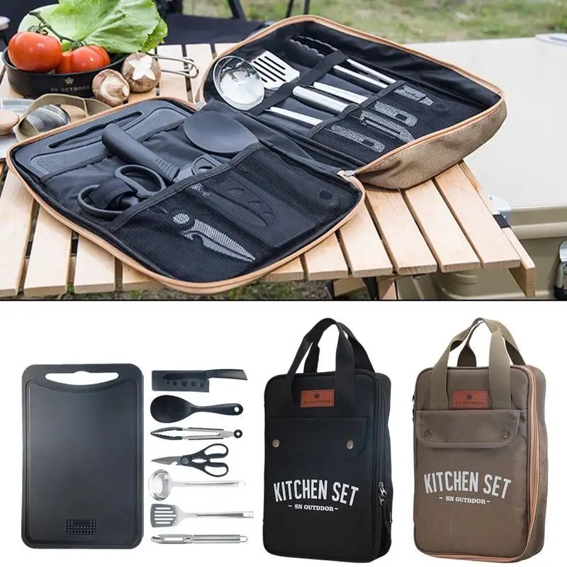 8pcs Camping Kitchen Cookware  - Camping Cooking And Dining Set 评论和价格