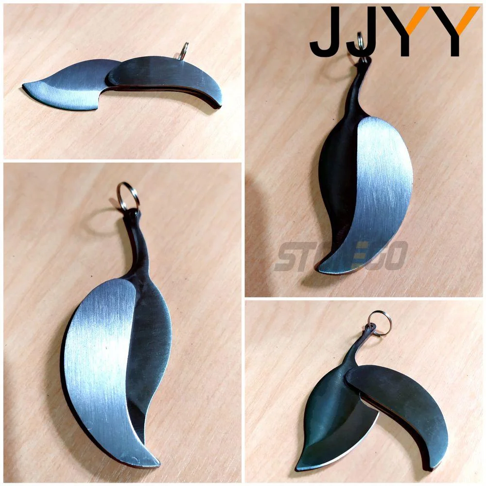 1PC Silver Leaf Stainless Stee - Camping Cooking Knife 评论和价格