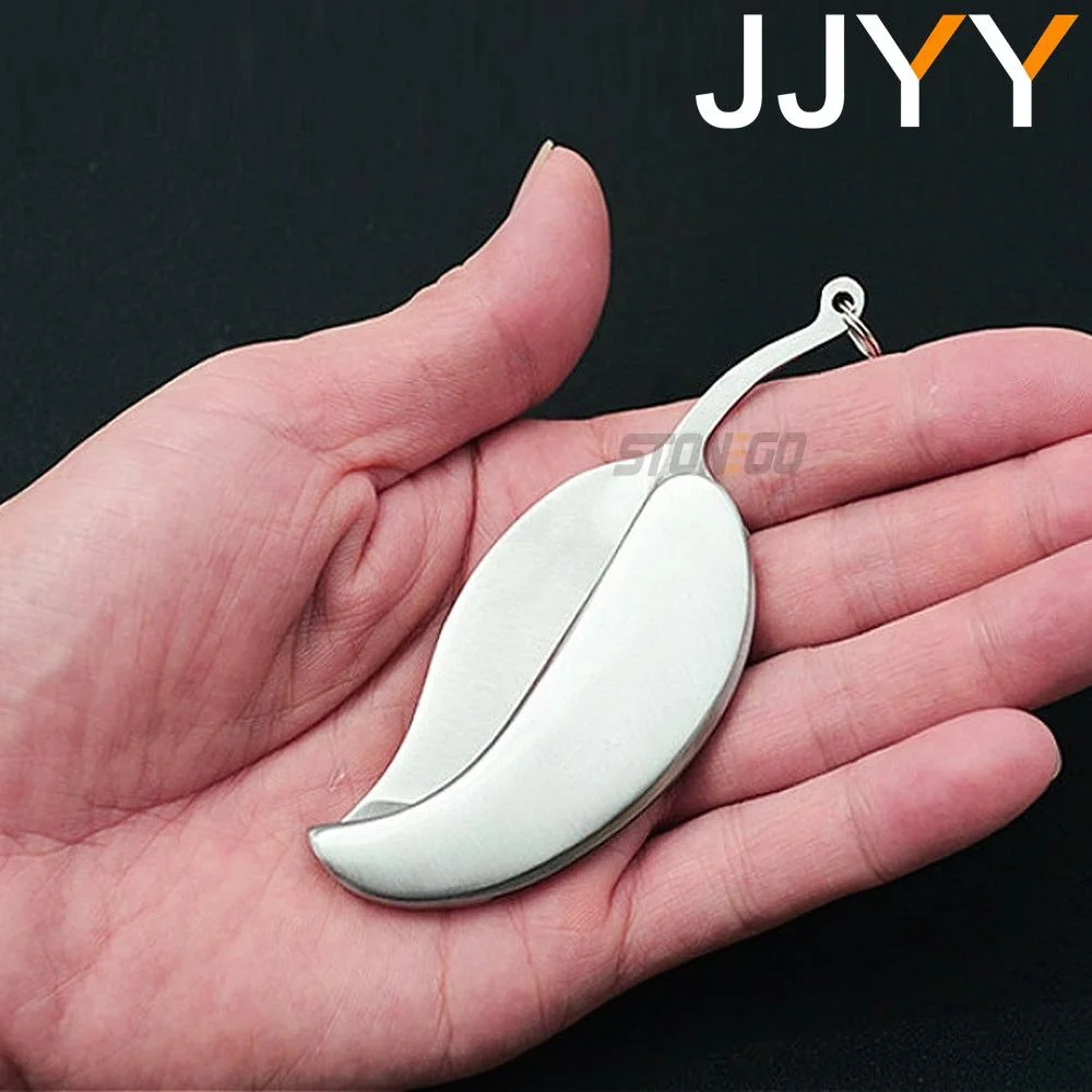 1PC Silver Leaf Stainless Stee - Camping Cooking Knife 评论和价格