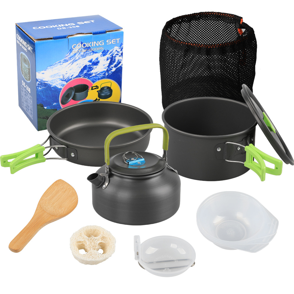 Camping Cooking Pot Pan Kettle - Camping Cooking Set Ds 308 评论和价格