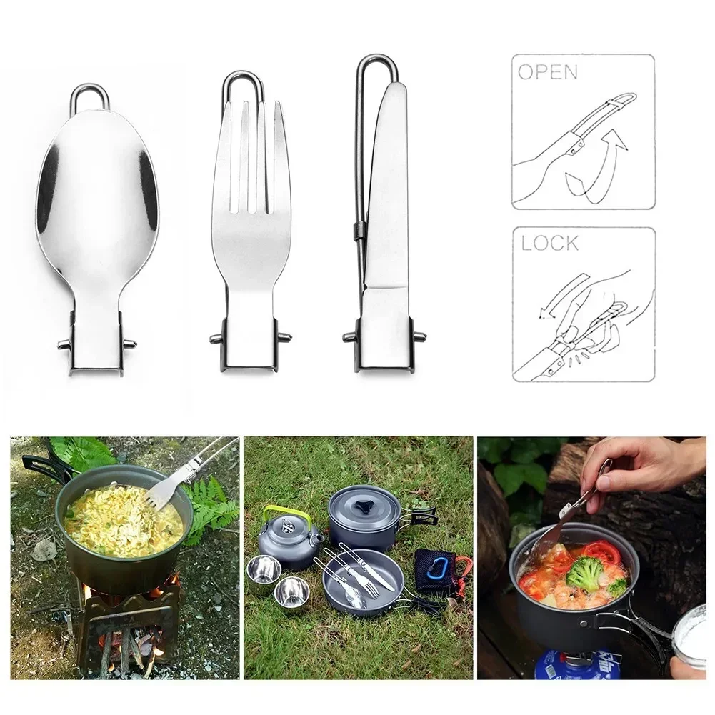 1 Set Outdoor Camping Picnic C - Camping Cooking Set With Bag 评论和价格