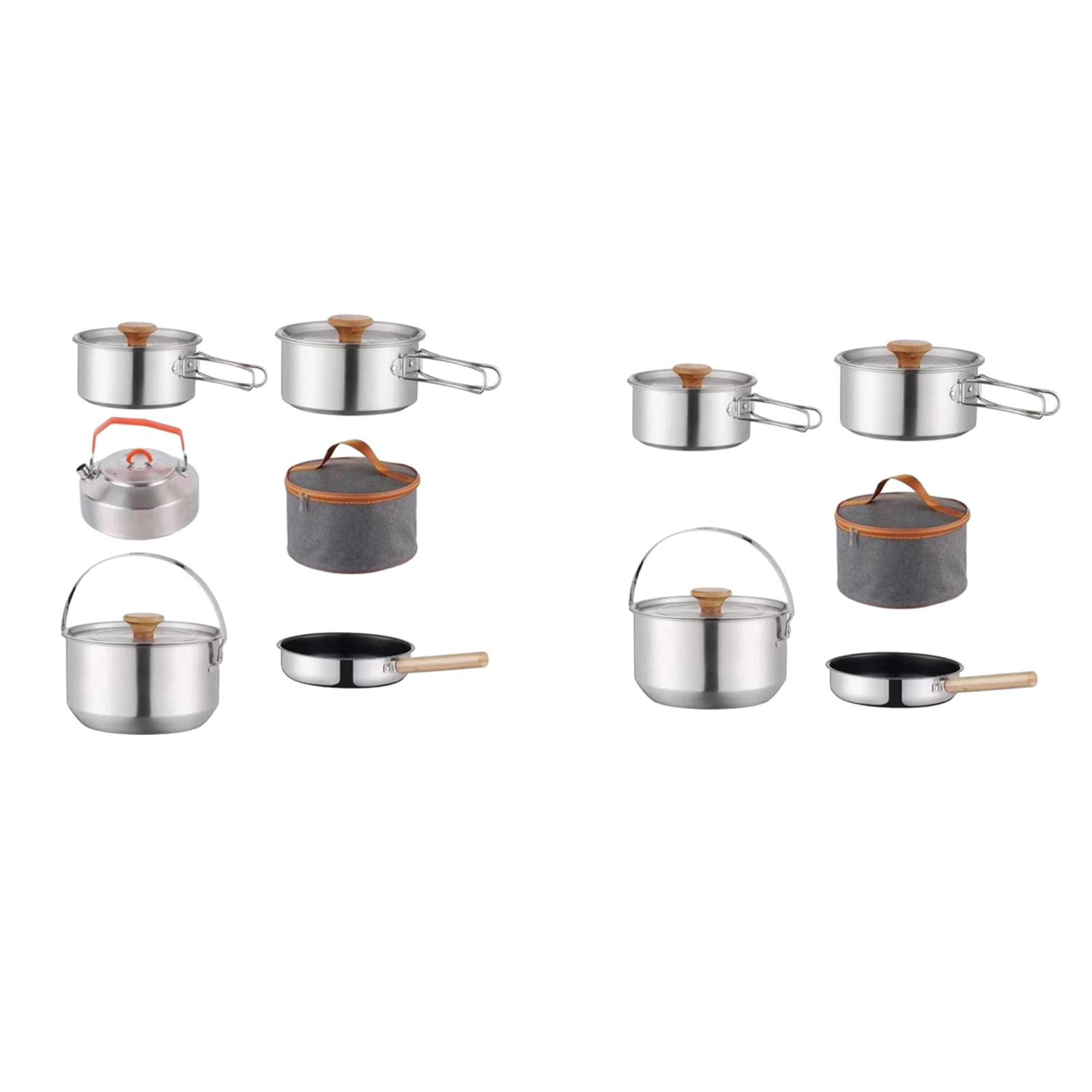 Camping Cookware Kit Outdoor P - Camping Cooking Utensil Bag 评论和价格
