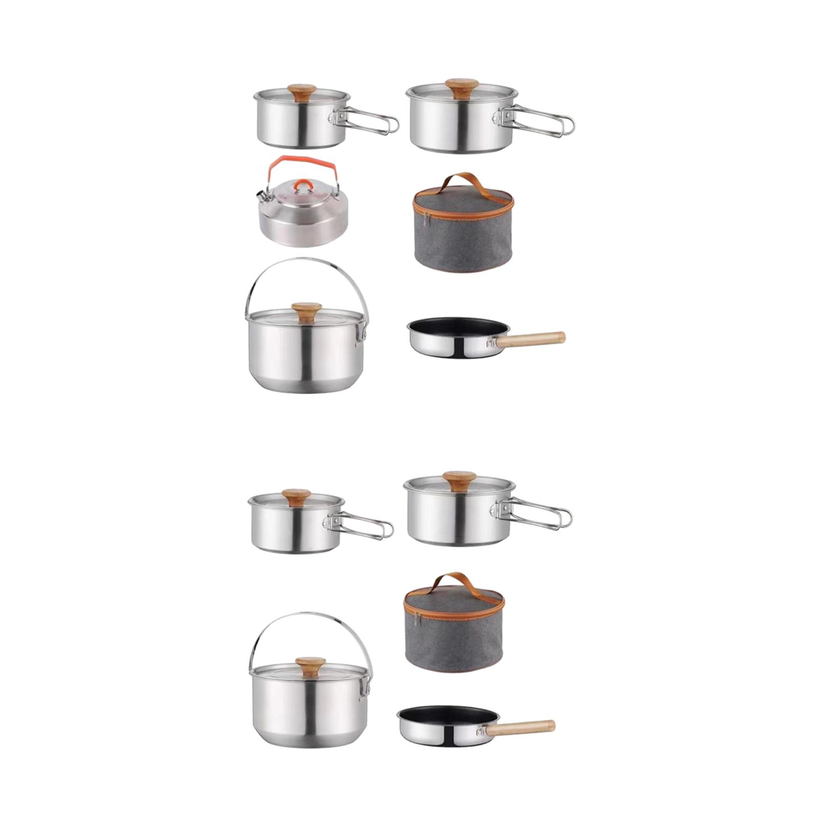 Camping Cookware Kit Outdoor P - Camping Cooking Utensil Bag 评论和价格