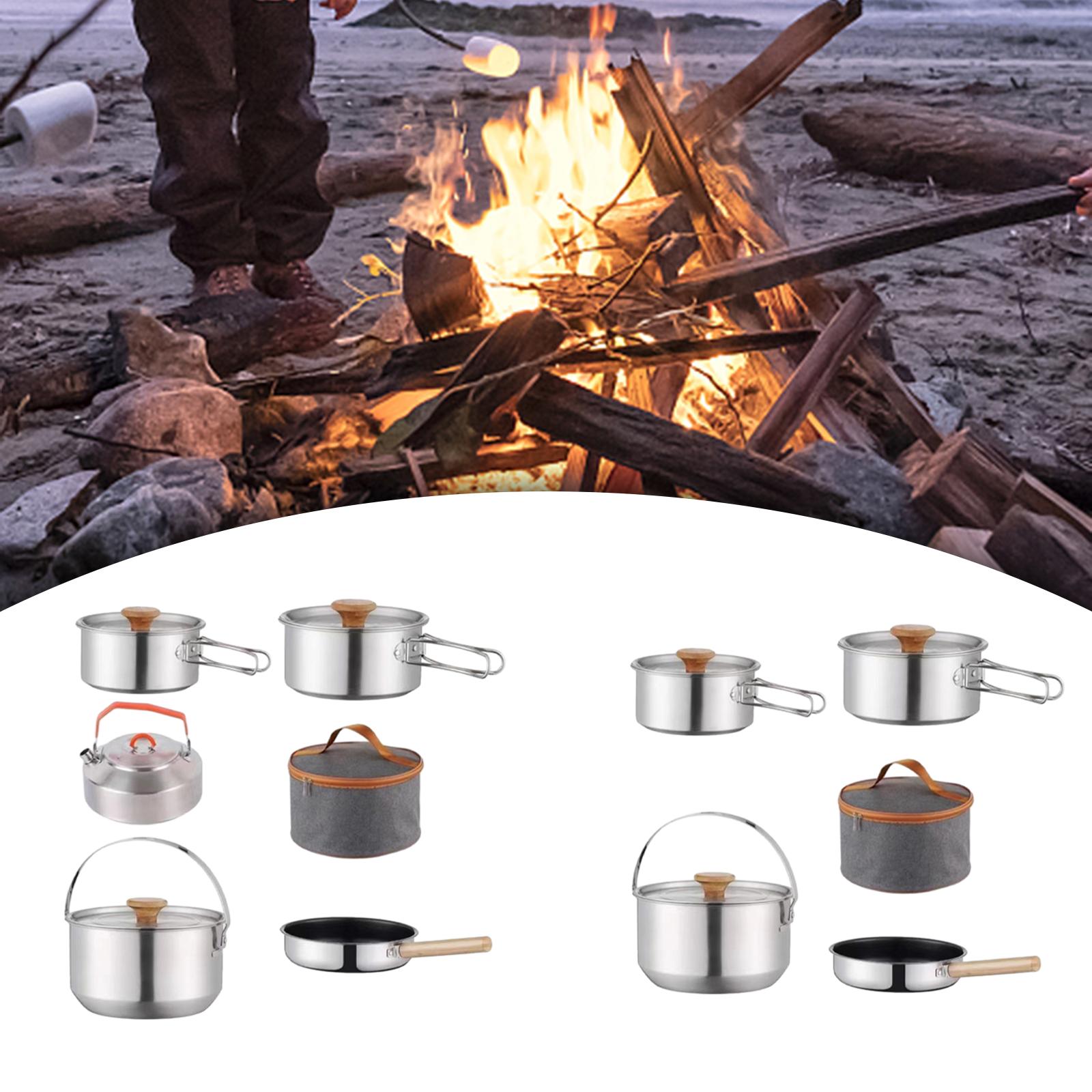 Camping Cookware Kit Outdoor P - Camping Cooking Utensil Bag 评论和价格