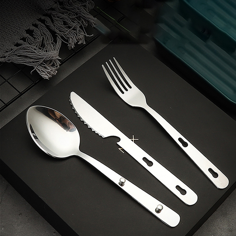 3pcs/set Portable Stainless St - Camping Cooking And Dining Set 评论和价格