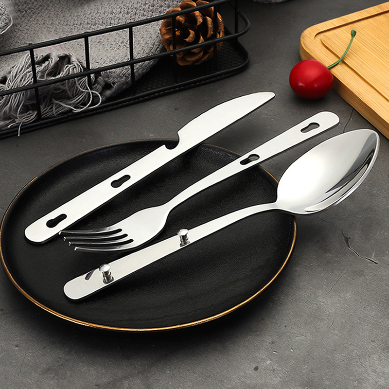 3pcs/set Portable Stainless St - Camping Cooking And Dining Set 评论和价格