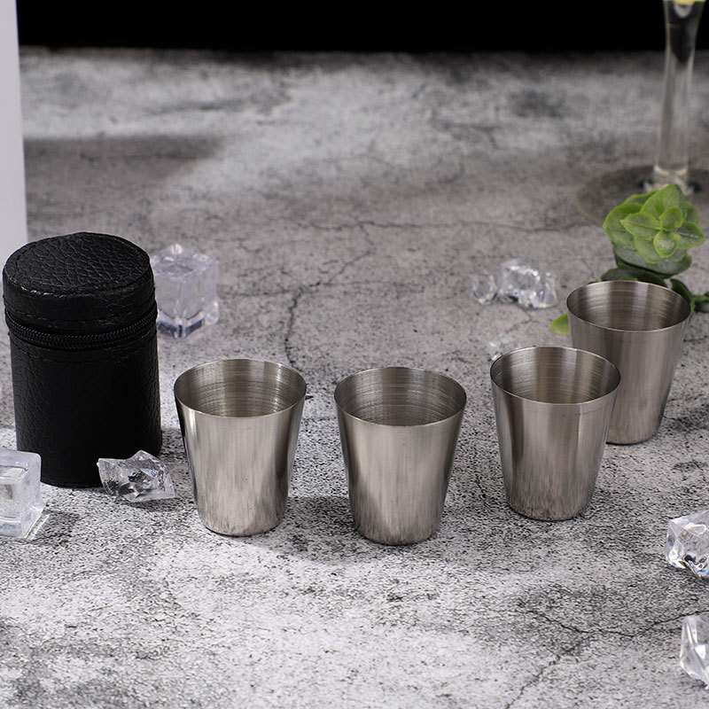 Stainless Steel Shot Glass Set - Camping Cooking Set With Bag 评论和价格