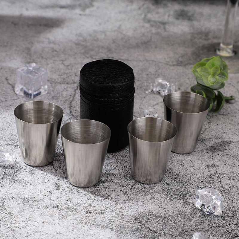 Stainless Steel Shot Glass Set - Camping Cooking Set With Bag 评论和价格