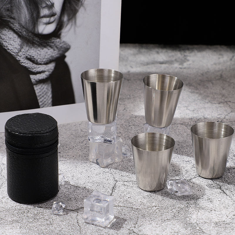 Stainless Steel Shot Glass Set - Camping Cooking Set With Bag 评论和价格