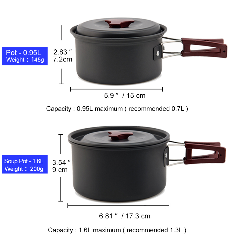 Widesea Camping Cookware Set O - Camping Cooking And Dining Set 评论和价格