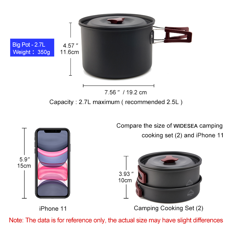 Widesea Camping Cookware Set O - Camping Cooking And Dining Set 评论和价格