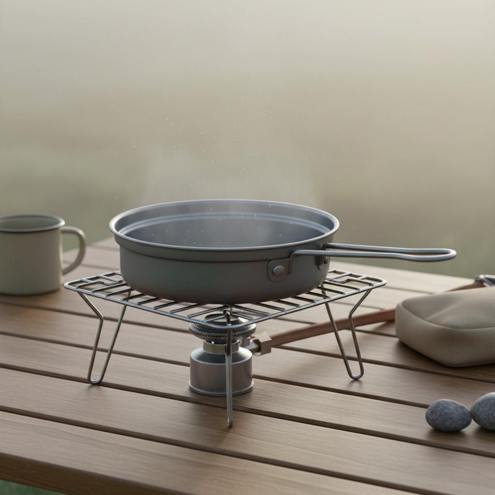 2 Pieces Metal Camping Cook Se - Camping Cooking And Dining Set 评论和价格